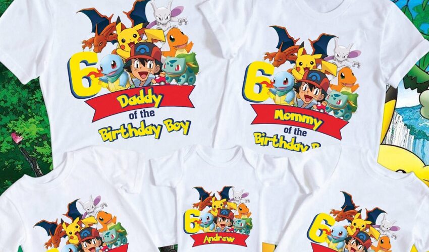Celebrate Your Pokemon Fandom With A Pokemon Birthday Shirt