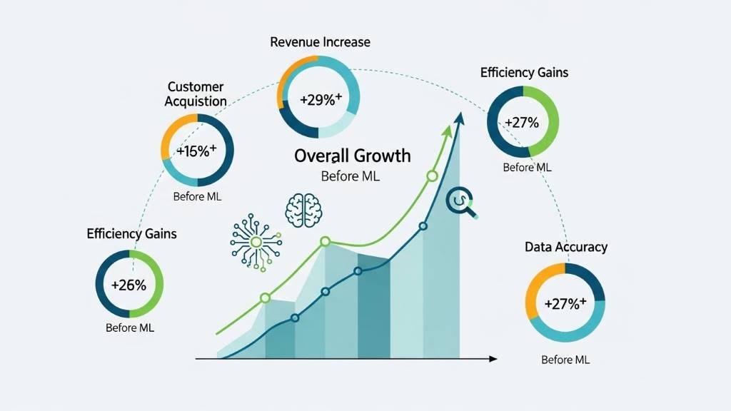 Graph showing growth metrics improved by machine learning