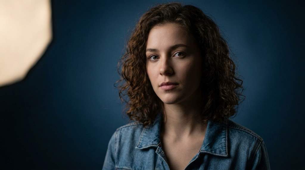 Direct flash portrait with retro nightlife lighting